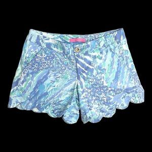 Lilly Pulitzer - Buttercup Stretch Short Blue Haven‎ Women's Sz 0